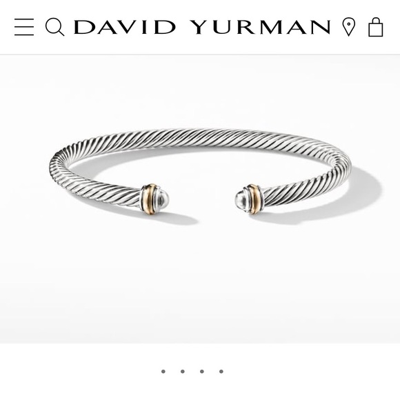 David Yurman Cable Classic Collection Bracelet with 18K Yellow Gold - Picture 1 of 4